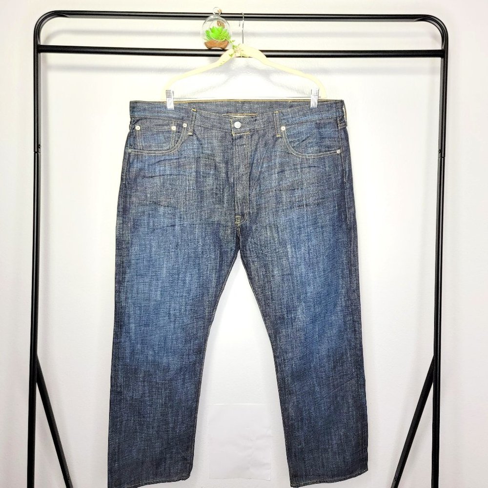 Levi's 501 Straight Leg Six Button Raw Denim Jeans